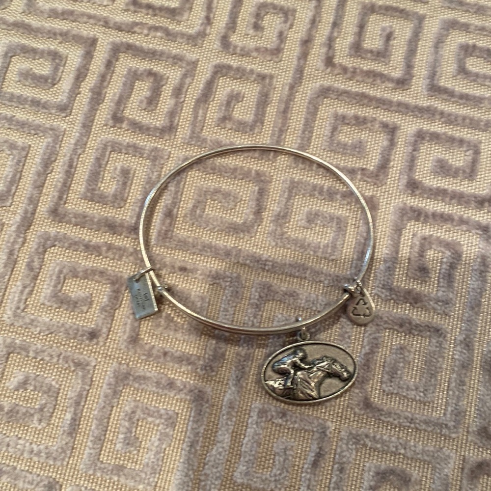Alex and Ani expandable bracelet with Kentucky derby charm
